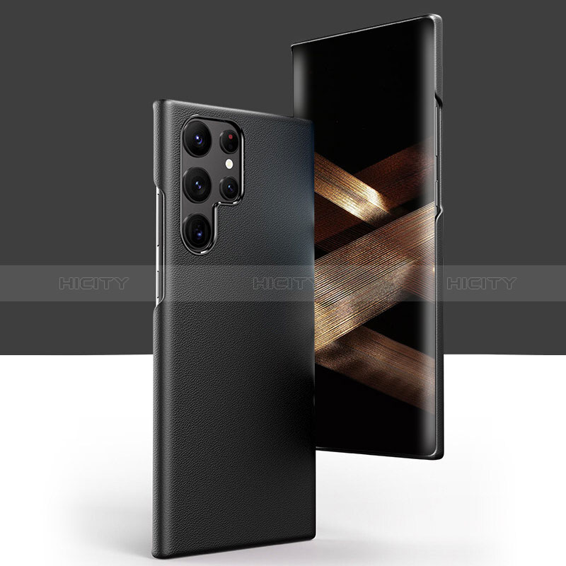 Funda Lujo Cuero Carcasa C04 para Samsung Galaxy S24 Ultra 5G Negro