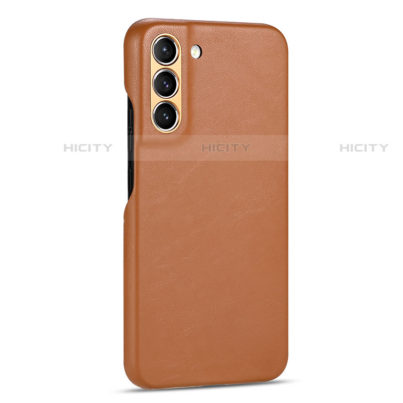 Funda Lujo Cuero Carcasa C05 para Samsung Galaxy S21 5G Marron