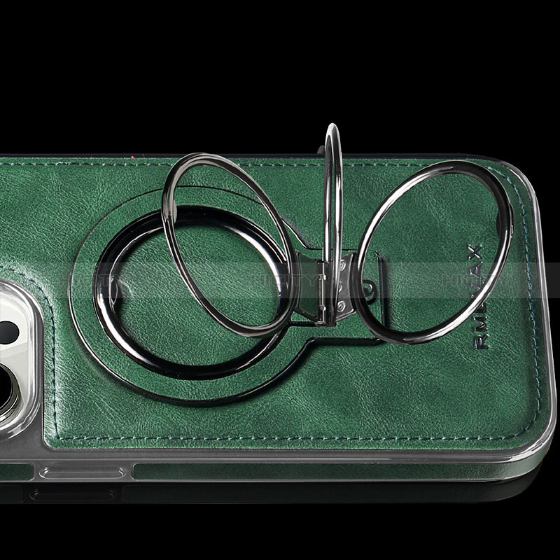Funda Lujo Cuero Carcasa con Mag-Safe Magnetic JD1 para Apple iPhone 15 Pro Max