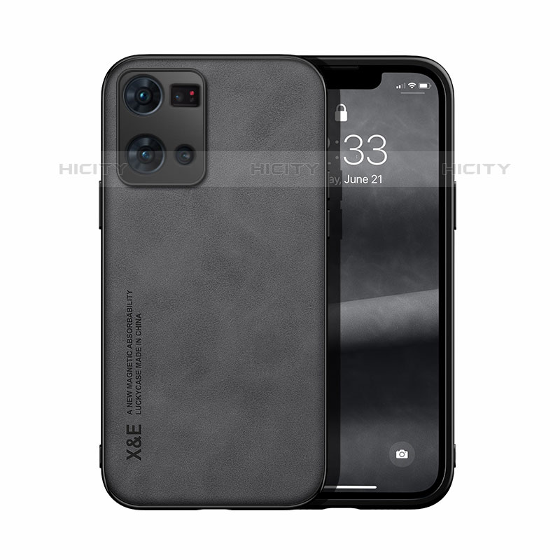 Funda Lujo Cuero Carcasa DY1 para Oppo Reno8 4G Negro