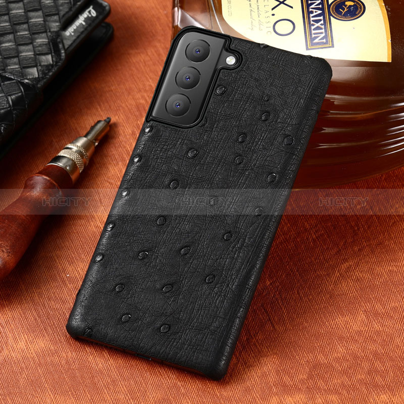 Funda Lujo Cuero Carcasa HP1 para Samsung Galaxy S22 5G Negro