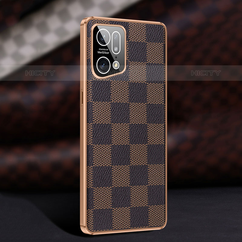 Funda Lujo Cuero Carcasa JB1 para Oppo Find X5 Pro 5G