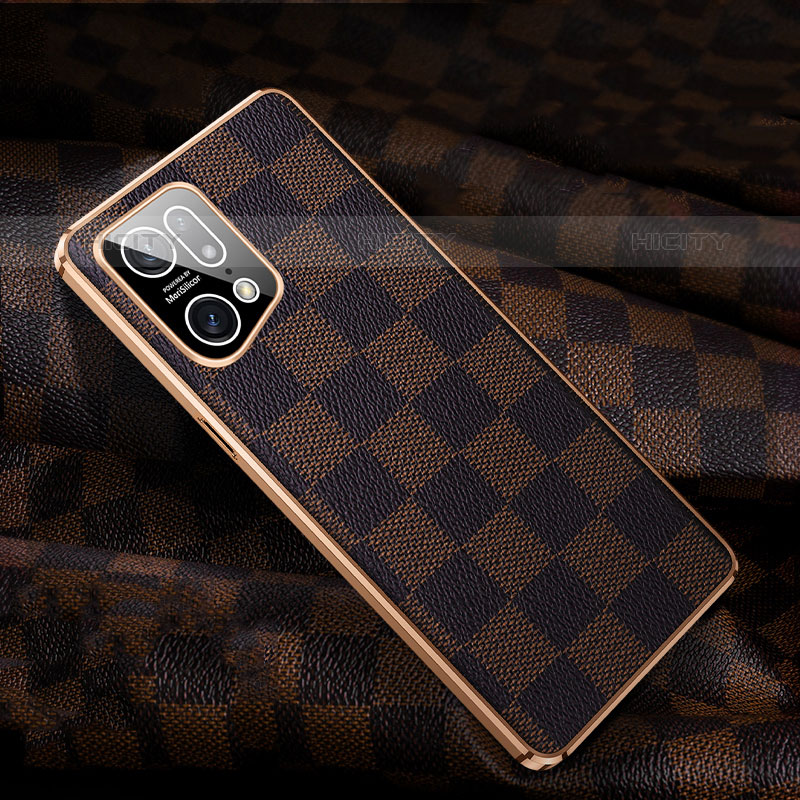 Funda Lujo Cuero Carcasa JB1 para Oppo Find X5 Pro 5G