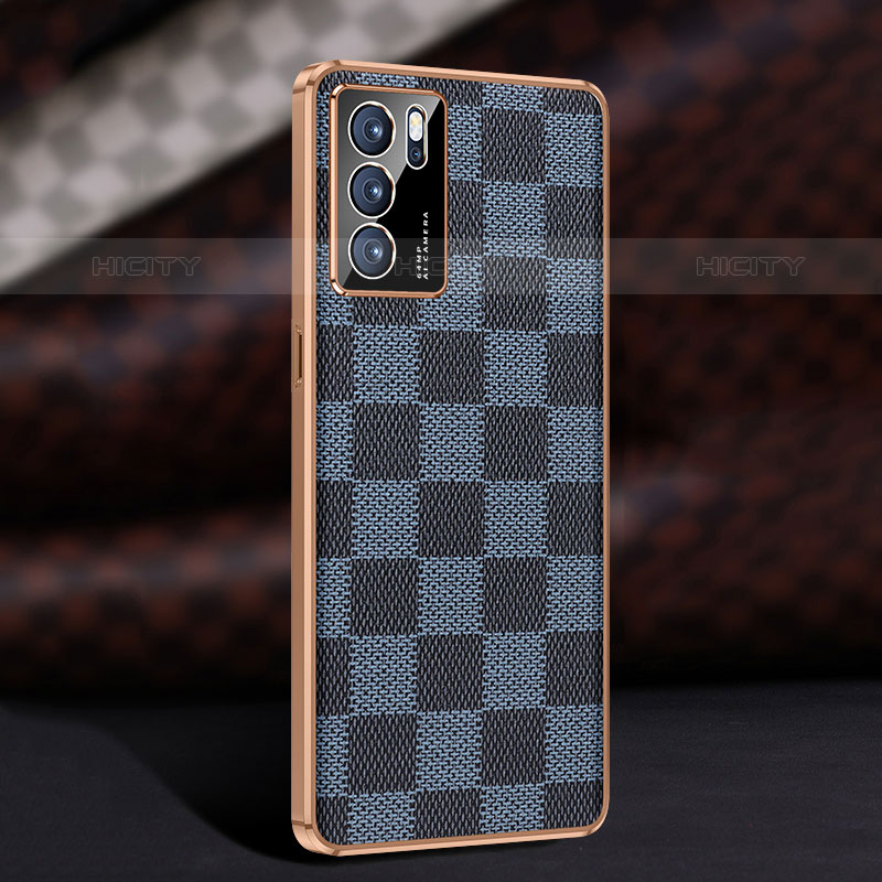 Funda Lujo Cuero Carcasa JB1 para Oppo Reno6 Pro 5G India