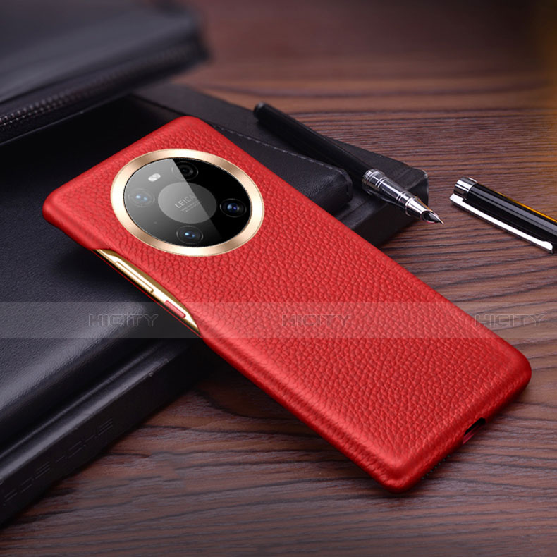 Funda Lujo Cuero Carcasa L01 para Huawei Mate 40E Pro 5G Rojo