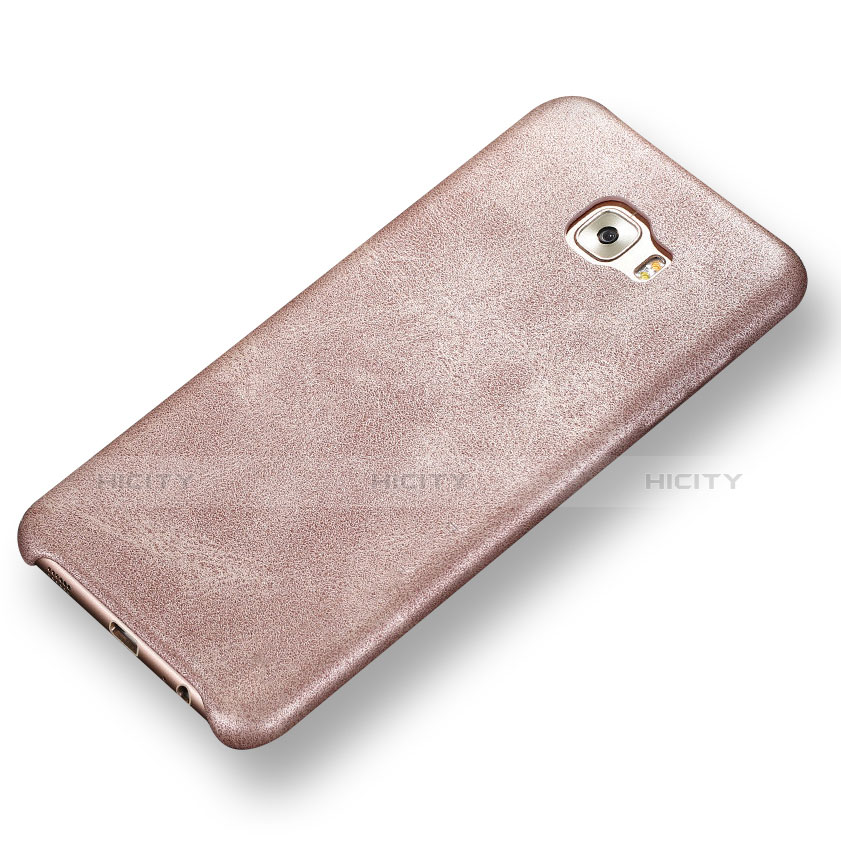 Funda Lujo Cuero Carcasa L01 para Samsung Galaxy C5 Pro C5010 Oro Rosa