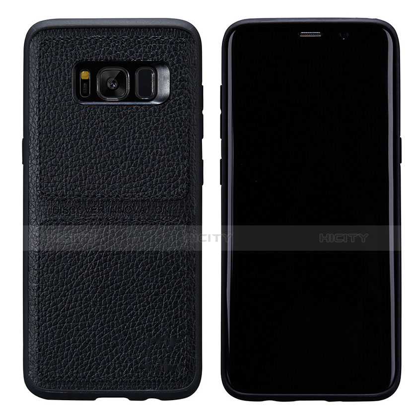 Funda Lujo Cuero Carcasa L01 para Samsung Galaxy S8 Negro