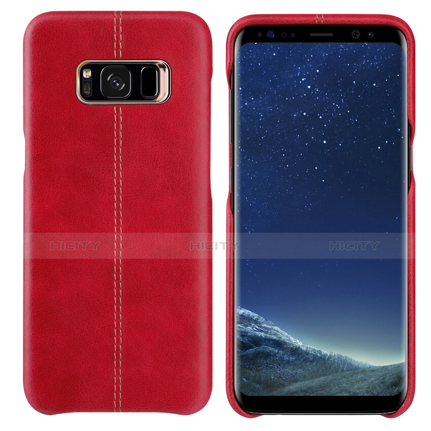 Funda Lujo Cuero Carcasa L01 para Samsung Galaxy S8 Plus Rojo