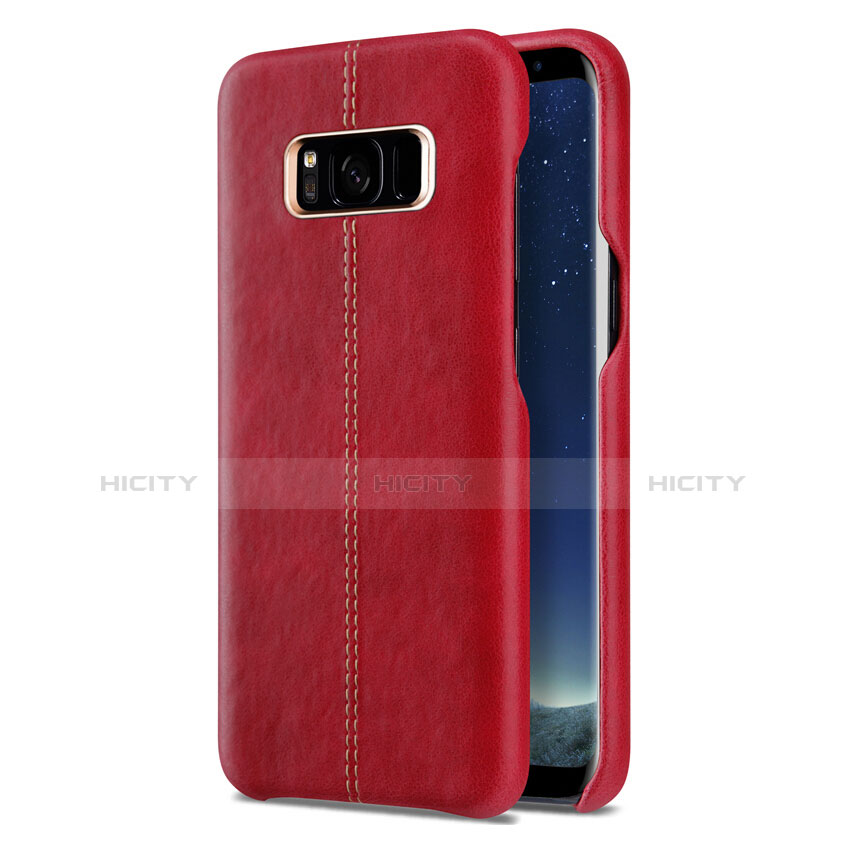 Funda Lujo Cuero Carcasa L01 para Samsung Galaxy S8 Plus Rojo