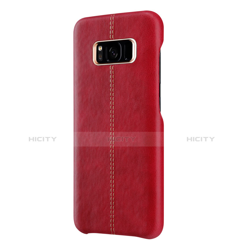 Funda Lujo Cuero Carcasa L01 para Samsung Galaxy S8 Rojo