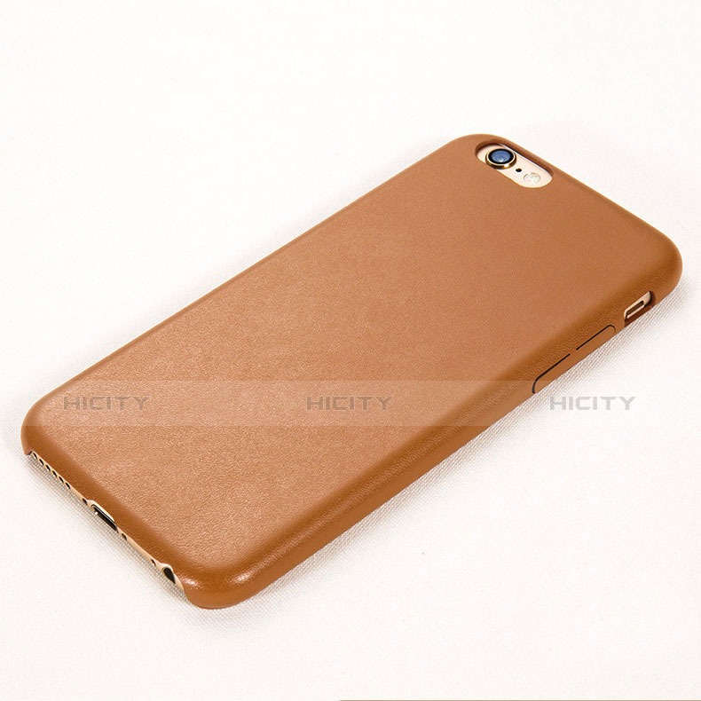 Funda Lujo Cuero Carcasa L02 para Apple iPhone 6 Marron