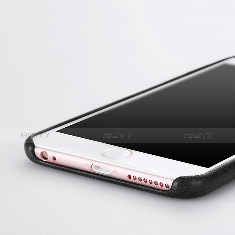 Funda Lujo Cuero Carcasa L02 para Apple iPhone 6 Plus Negro