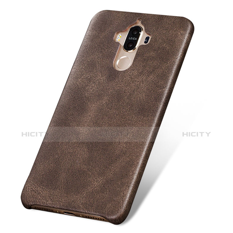 Funda Lujo Cuero Carcasa L02 para Huawei Mate 9 Marron