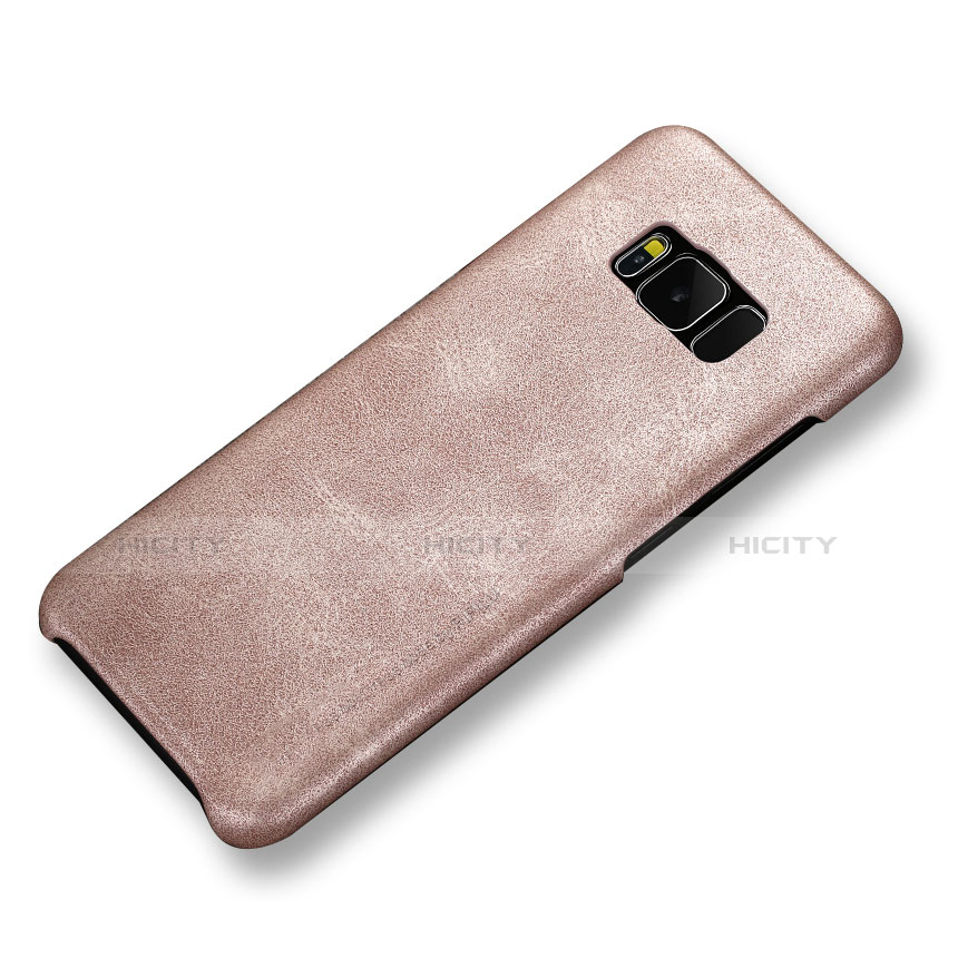 Funda Lujo Cuero Carcasa L02 para Samsung Galaxy S8 Oro Rosa