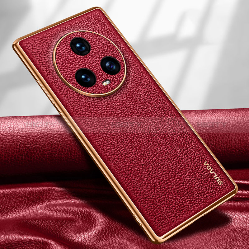 Funda Lujo Cuero Carcasa LD1 para Huawei Honor Magic5 5G Rojo