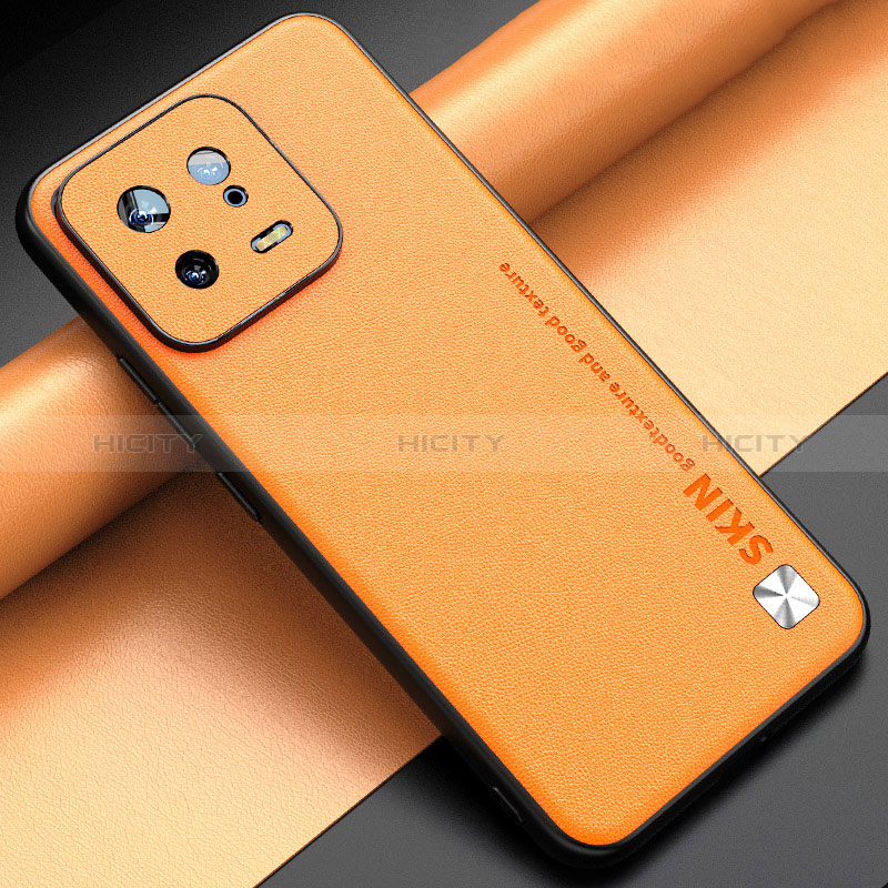 Funda Lujo Cuero Carcasa LS2 para Xiaomi Mi 13 Pro 5G Naranja