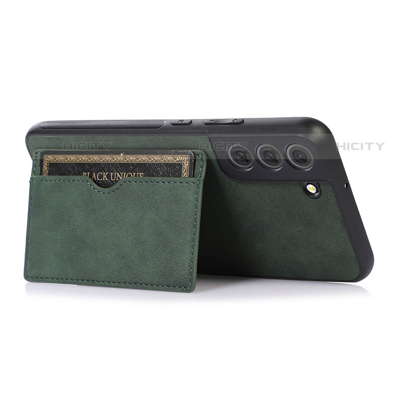 Funda Lujo Cuero Carcasa M04T para Samsung Galaxy S22 5G Verde