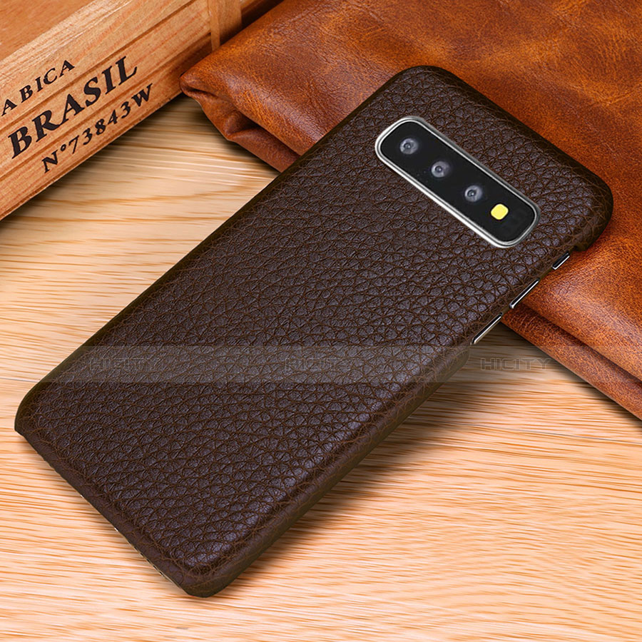 Funda Lujo Cuero Carcasa P01 para Samsung Galaxy S10 Plus