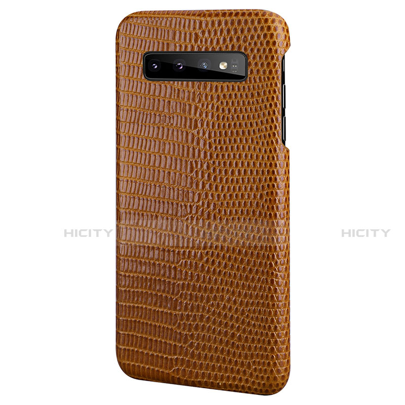 Funda Lujo Cuero Carcasa P02 para Samsung Galaxy S10