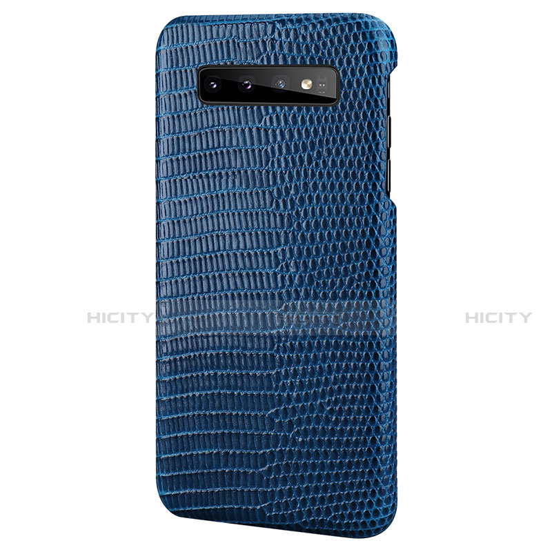 Funda Lujo Cuero Carcasa P02 para Samsung Galaxy S10e Azul