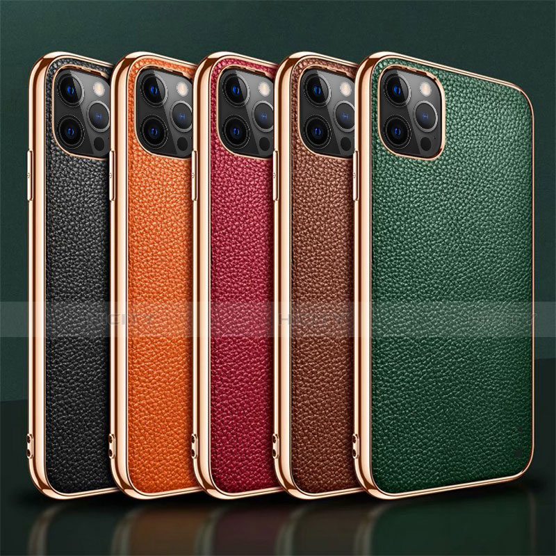 Funda Lujo Cuero Carcasa para Apple iPhone 12 Pro