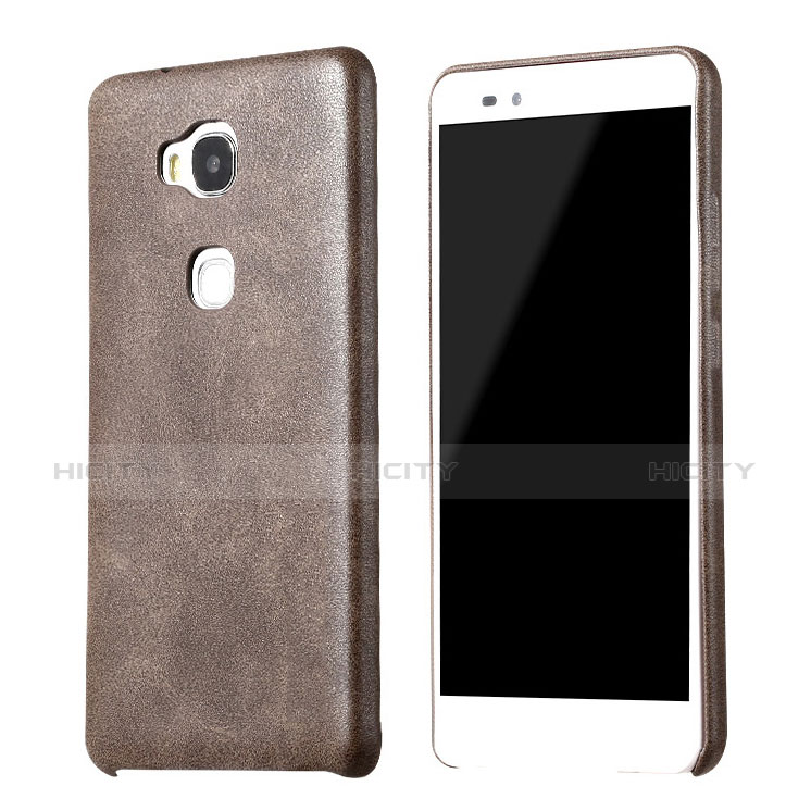 Funda Lujo Cuero Carcasa para Huawei Honor 5X Marron