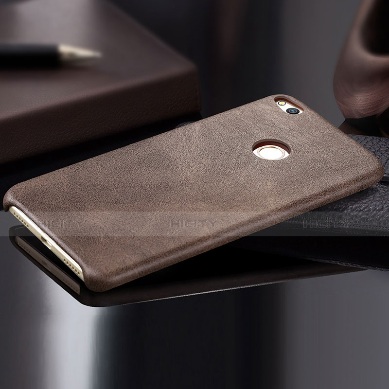 Funda Lujo Cuero Carcasa para Huawei Honor 8 Lite Marron