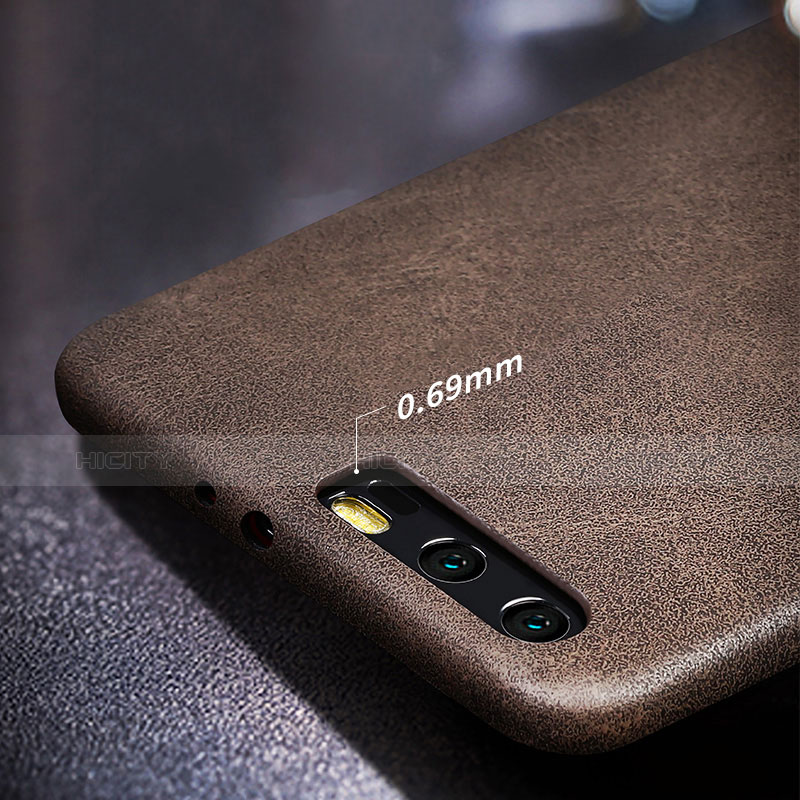 Funda Lujo Cuero Carcasa para Huawei Honor 9 Marron