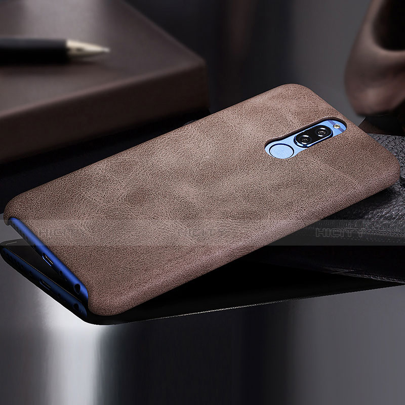 Funda Lujo Cuero Carcasa para Huawei Maimang 6 Marron