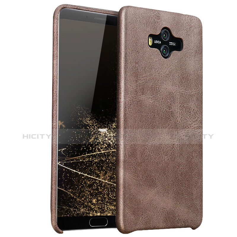 Funda Lujo Cuero Carcasa para Huawei Mate 10 Marron