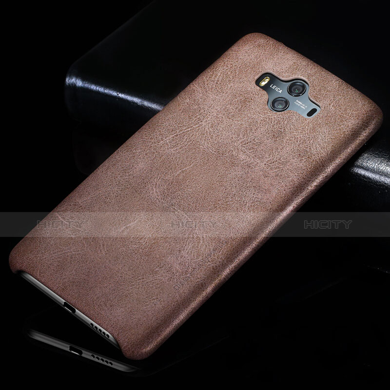 Funda Lujo Cuero Carcasa para Huawei Mate 10 Marron