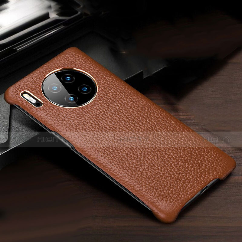 Funda Lujo Cuero Carcasa para Huawei Mate 30 5G Marron