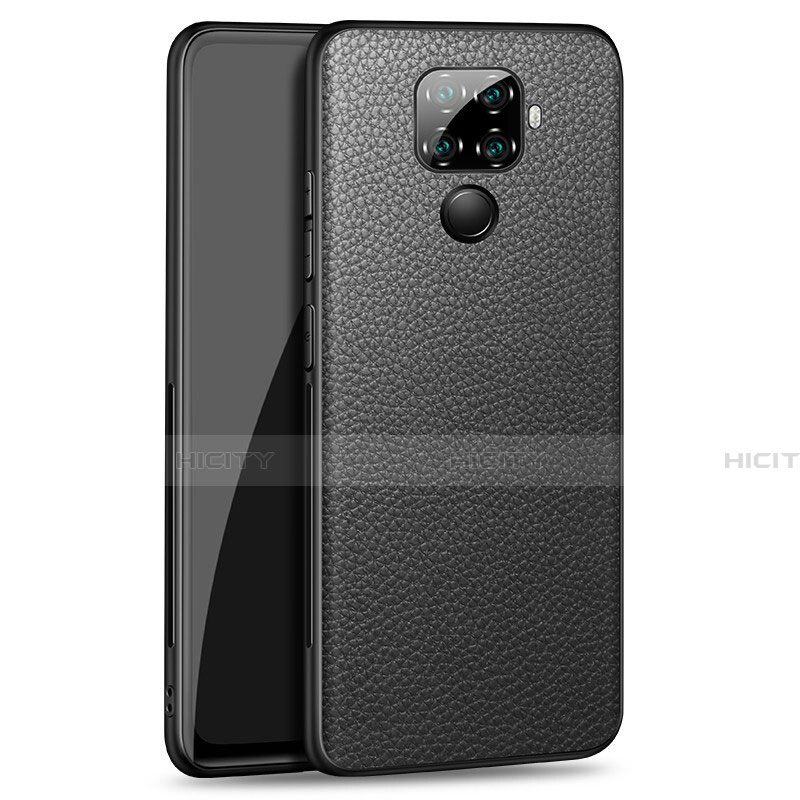 Funda Lujo Cuero Carcasa para Huawei Mate 30 Lite Negro