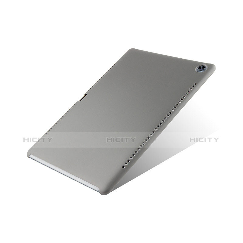 Funda Lujo Cuero Carcasa para Huawei MediaPad M5 10.8 Gris