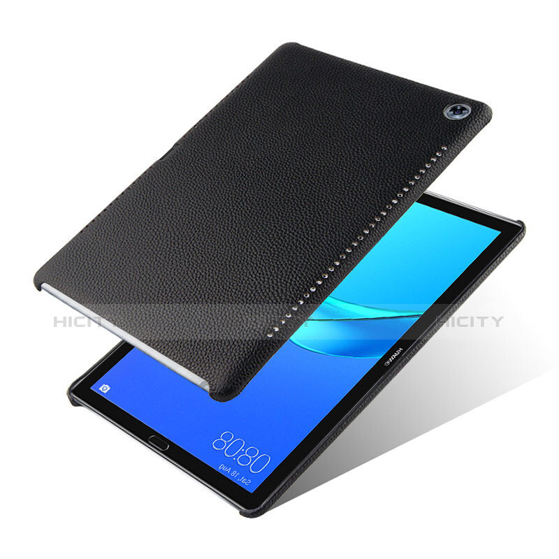 Funda Lujo Cuero Carcasa para Huawei MediaPad M5 Pro 10.8 Negro