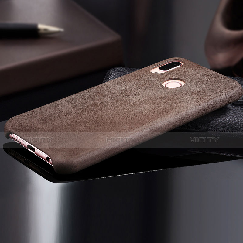 Funda Lujo Cuero Carcasa para Huawei P20 Lite Marron