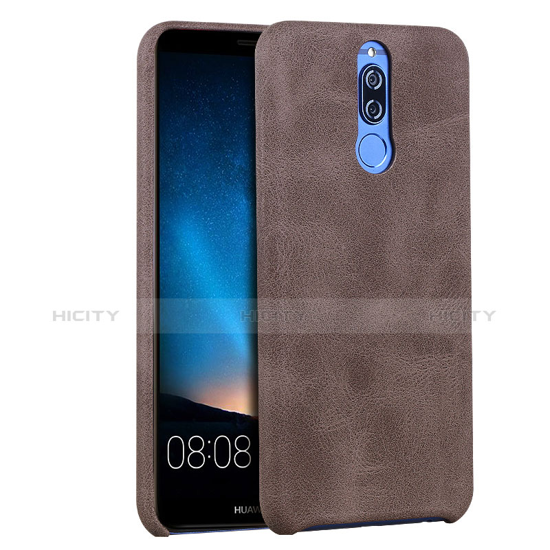 Funda Lujo Cuero Carcasa para Huawei Rhone Marron