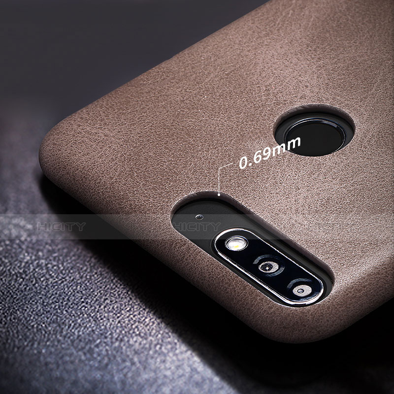 Funda Lujo Cuero Carcasa para Huawei Y7 (2018) Marron