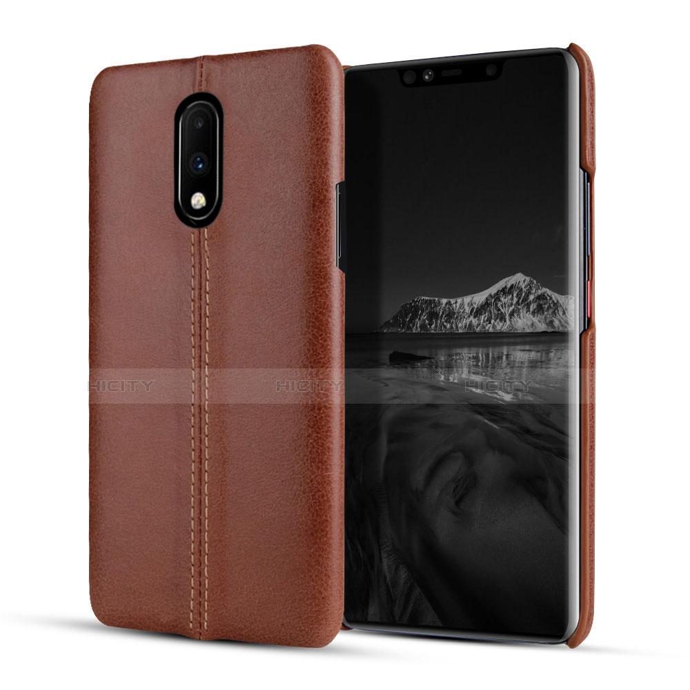 Funda Lujo Cuero Carcasa para OnePlus 7