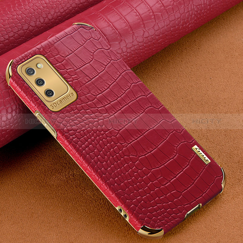Funda Lujo Cuero Carcasa para Samsung Galaxy A02s Rojo