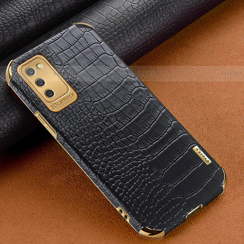 Funda Lujo Cuero Carcasa para Samsung Galaxy A03s Negro