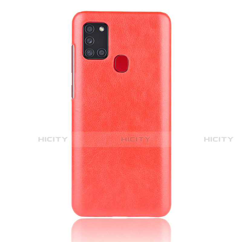 Funda Lujo Cuero Carcasa para Samsung Galaxy A21s Rojo