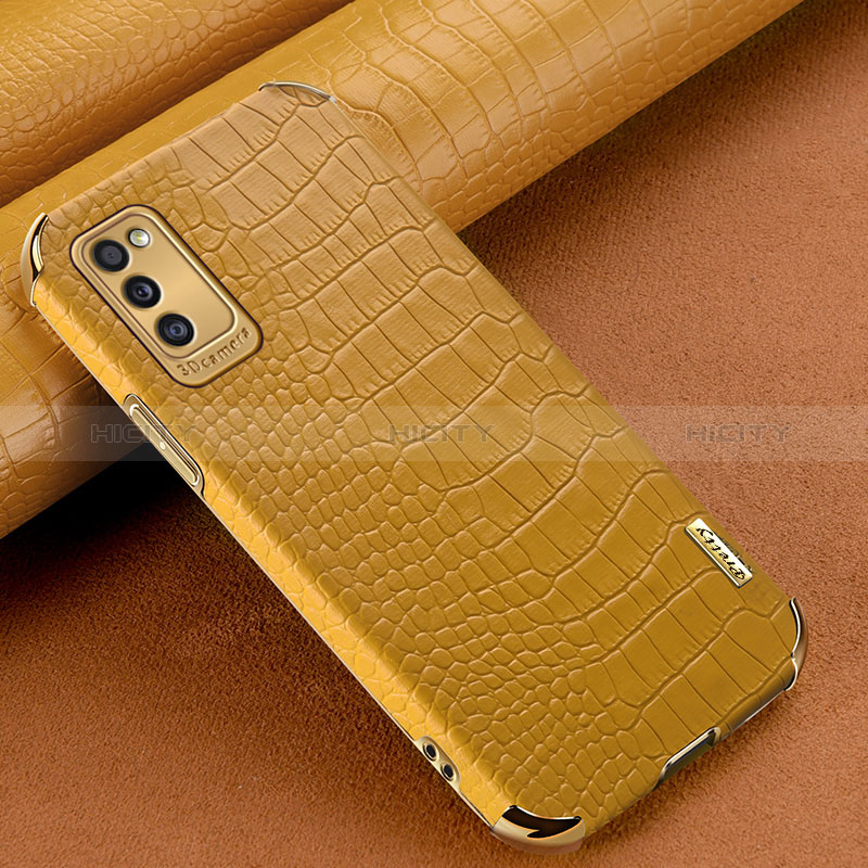 Funda Lujo Cuero Carcasa para Samsung Galaxy A41 Amarillo