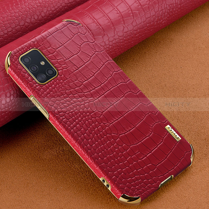 Funda Lujo Cuero Carcasa para Samsung Galaxy A51 4G Rojo