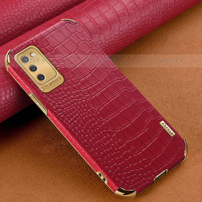 Funda Lujo Cuero Carcasa para Samsung Galaxy M02s Rojo