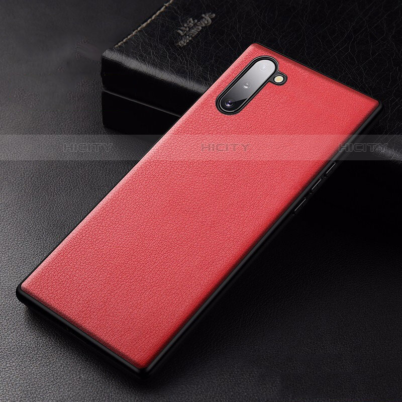 Funda Lujo Cuero Carcasa para Samsung Galaxy Note 10 5G Rojo