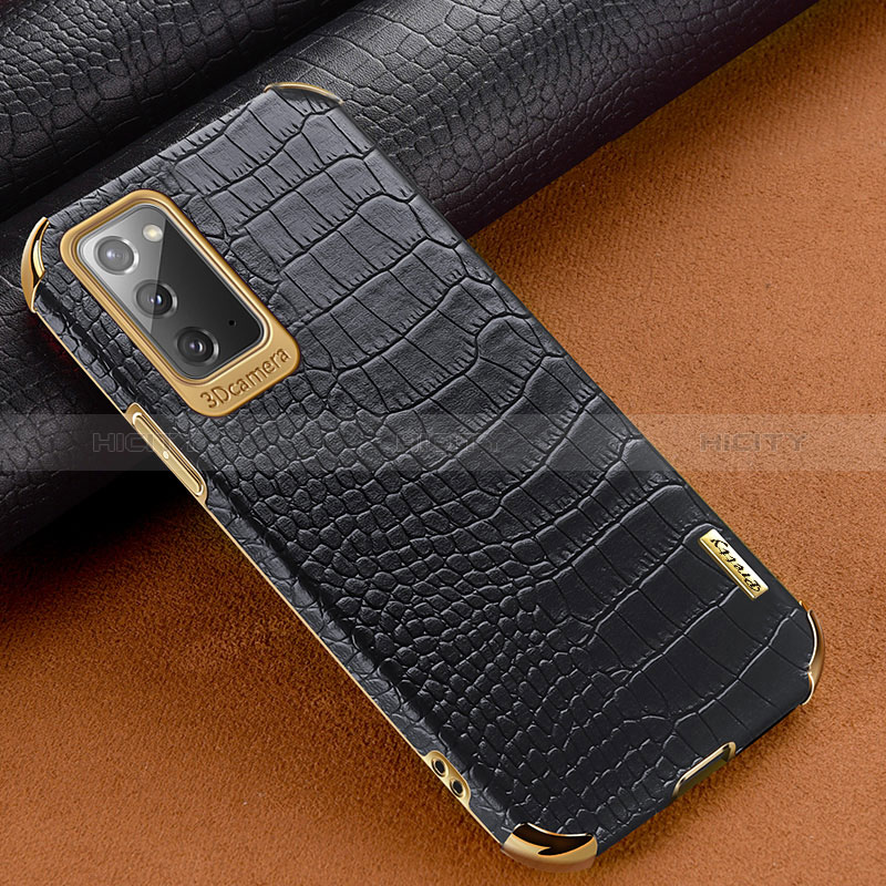 Funda Lujo Cuero Carcasa para Samsung Galaxy Note 20 5G Negro