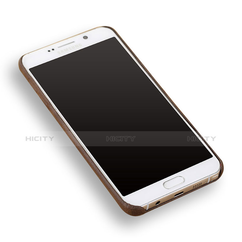 Funda Lujo Cuero Carcasa para Samsung Galaxy Note 5 N9200 N920 N920F Marron
