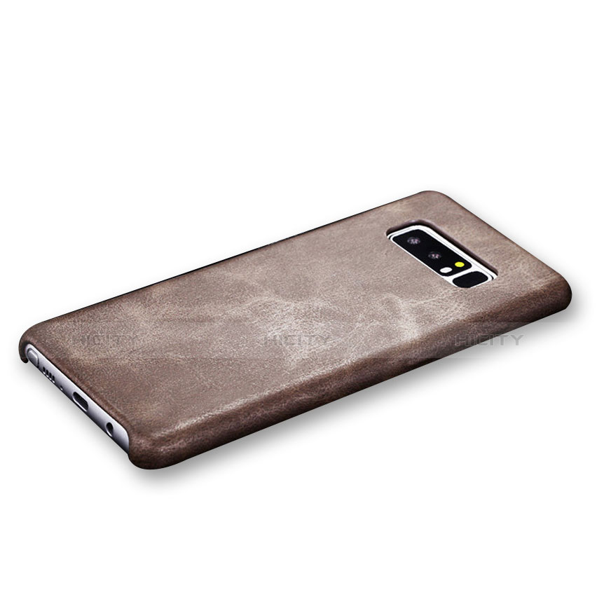 Funda Lujo Cuero Carcasa para Samsung Galaxy Note 8 Marron