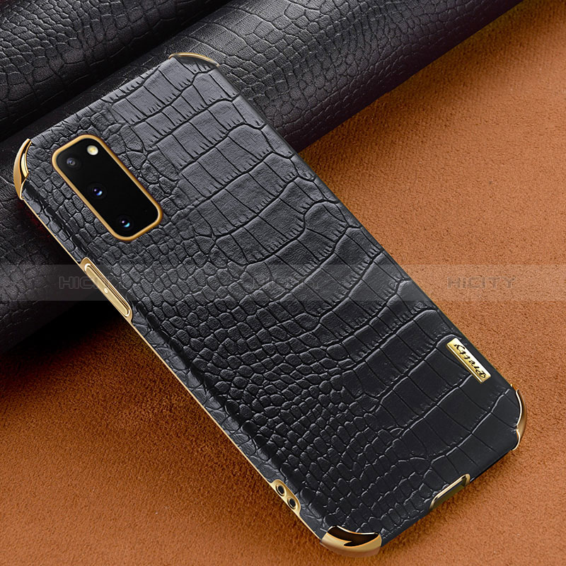 Funda Lujo Cuero Carcasa para Samsung Galaxy S20 5G Negro